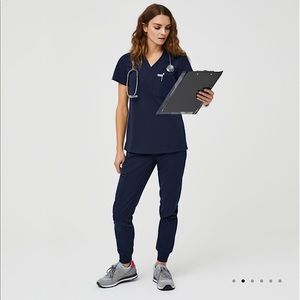 FIGS Navy Jogger Scrub Set • High Waisted Zamora